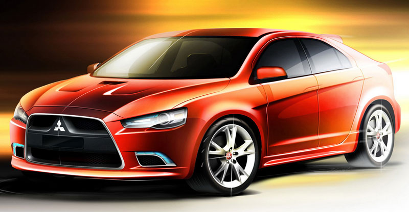  sketches of the upcoming 5door version of the new Mitsubishi Lancer