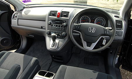 CR-V Interior. The interior is refreshingly fully dark colored and black in 